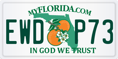 FL license plate EWDP73
