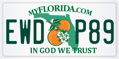 FL license plate EWDP89