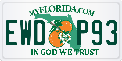 FL license plate EWDP93