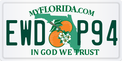 FL license plate EWDP94