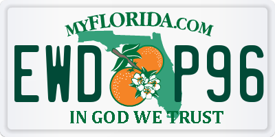 FL license plate EWDP96