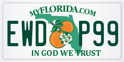FL license plate EWDP99