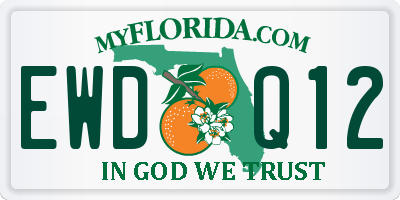 FL license plate EWDQ12