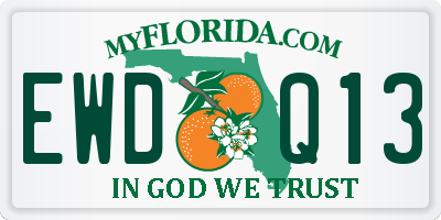 FL license plate EWDQ13