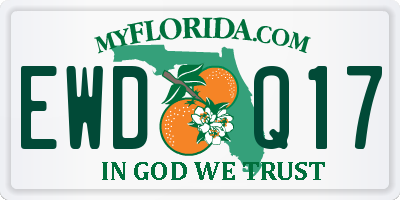 FL license plate EWDQ17