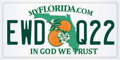 FL license plate EWDQ22