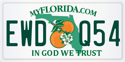 FL license plate EWDQ54