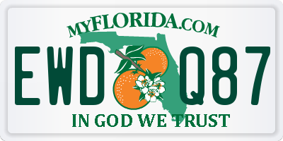FL license plate EWDQ87