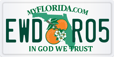 FL license plate EWDR05
