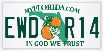 FL license plate EWDR14