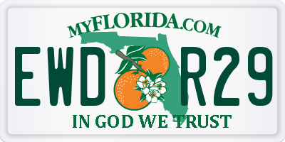 FL license plate EWDR29