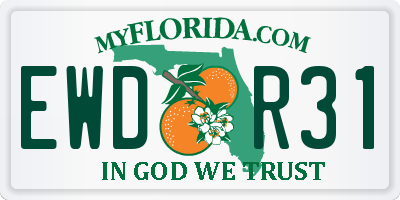FL license plate EWDR31
