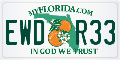 FL license plate EWDR33