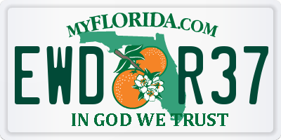 FL license plate EWDR37