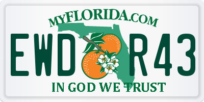 FL license plate EWDR43