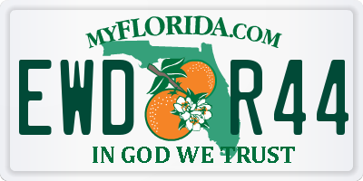 FL license plate EWDR44