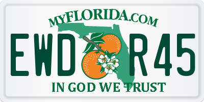 FL license plate EWDR45
