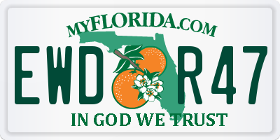 FL license plate EWDR47