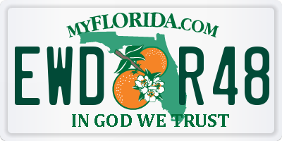 FL license plate EWDR48