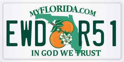FL license plate EWDR51