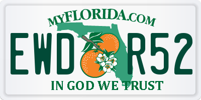 FL license plate EWDR52