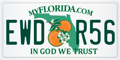 FL license plate EWDR56