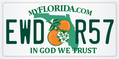 FL license plate EWDR57