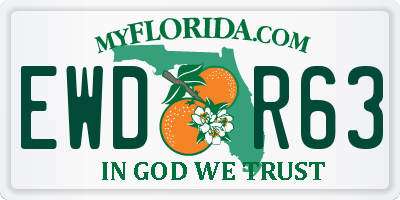 FL license plate EWDR63