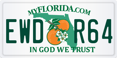FL license plate EWDR64