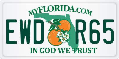 FL license plate EWDR65