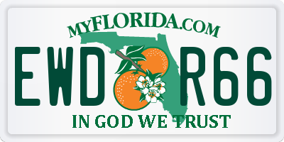 FL license plate EWDR66