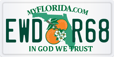 FL license plate EWDR68