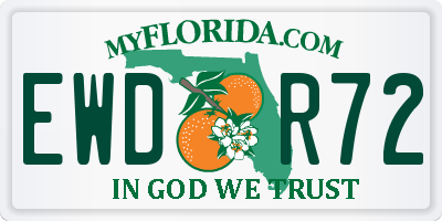 FL license plate EWDR72