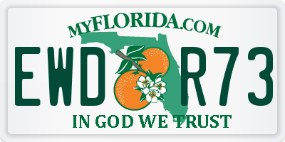 FL license plate EWDR73