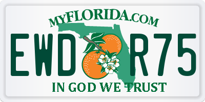 FL license plate EWDR75