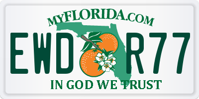 FL license plate EWDR77