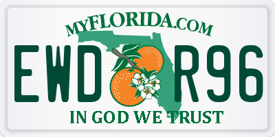 FL license plate EWDR96