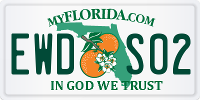 FL license plate EWDS02