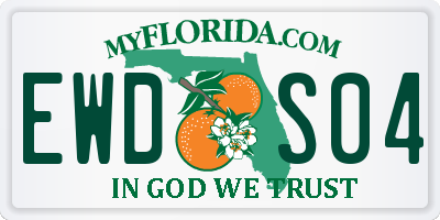 FL license plate EWDS04