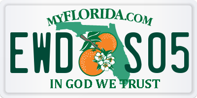 FL license plate EWDS05
