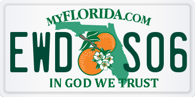 FL license plate EWDS06
