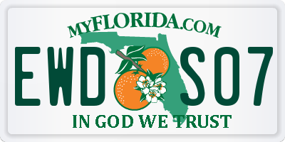 FL license plate EWDS07