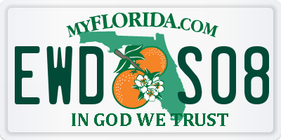 FL license plate EWDS08