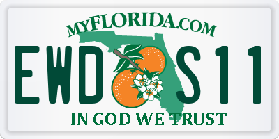 FL license plate EWDS11
