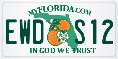 FL license plate EWDS12