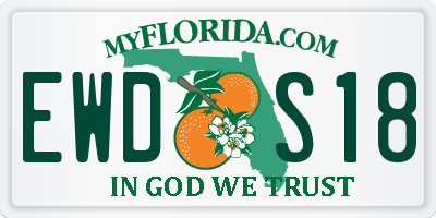 FL license plate EWDS18