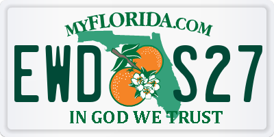 FL license plate EWDS27