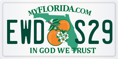 FL license plate EWDS29
