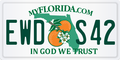 FL license plate EWDS42