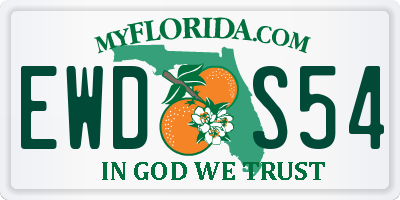 FL license plate EWDS54